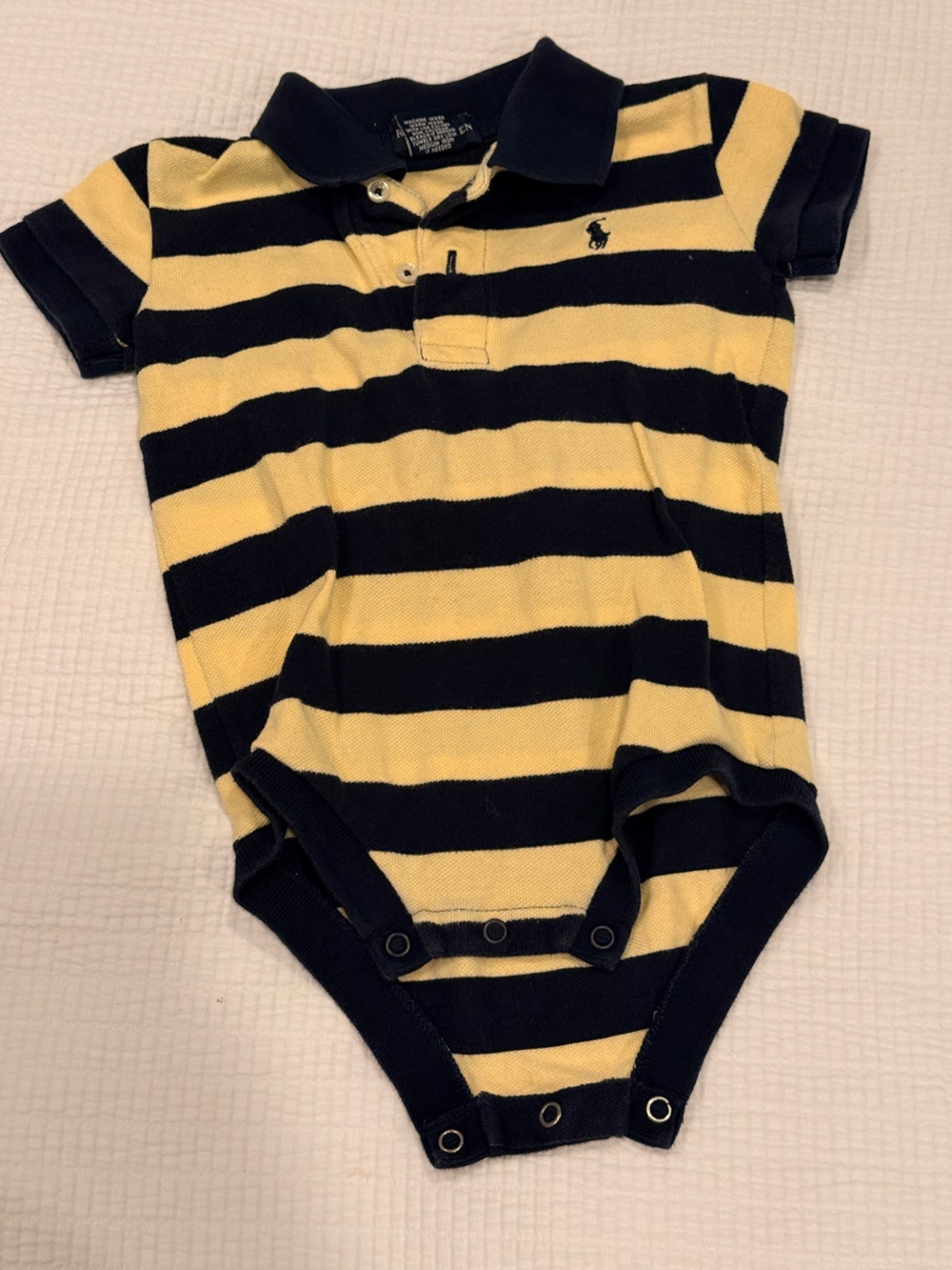 Ralph Lauren Striped Polo onesie